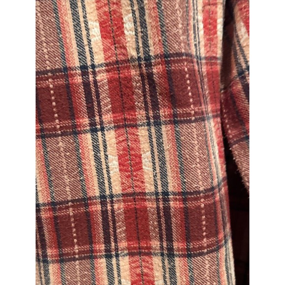 Angie Flannel Shirt Women Medium Red Plaid Long Sleeve Casual Collar Button Up - Picture 8 of 10